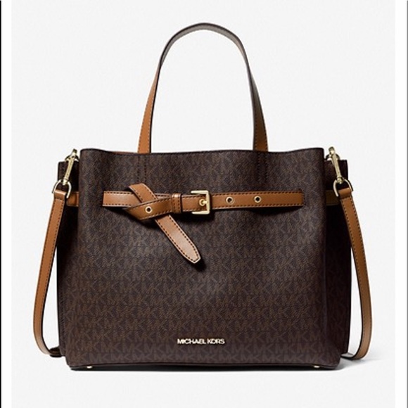 Michael Kors Handbags - Michael Kors Emilia Large Logo Satchel Crossbody